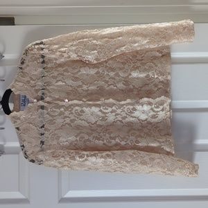 Vintage Joseph Ribkoff Cream Lace Top